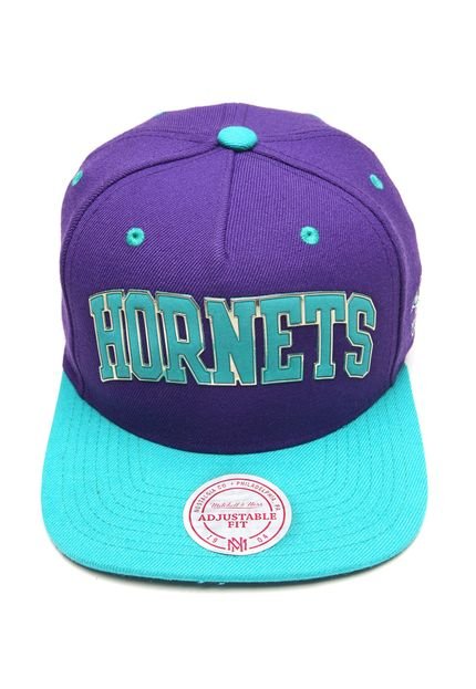 Boné Mitchell & Ness  Sonar Charlotte Hornets Azul - Marca Mitchell & Ness