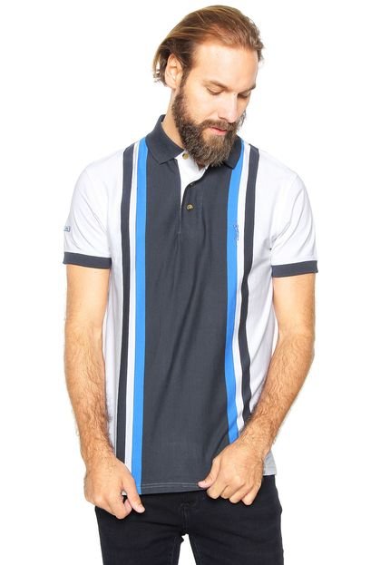 Camisa Polo Aleatory Listras Azul - Marca Aleatory