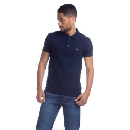 Polo Levis Classic Batwing Azul - Marca Levis