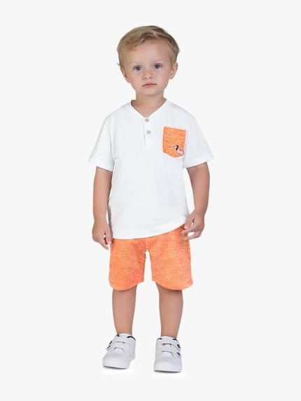 Conjunto Infantil Menino Milon Laranja - Marca Milon