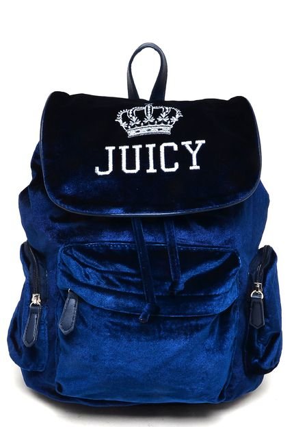Mochila Juicy Couture Veludo Azul - Marca Juicy Couture