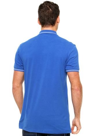 Camisa Polo Forum Bordado Azul