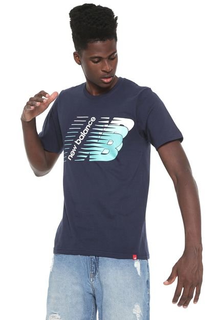 Camiseta New Balance Three Ns Azul-marinho - Marca New Balance