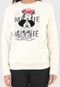 Blusa de Moletom Flanelada Fechada Cativa Disney Minnie Cinza - Marca Cativa Disney