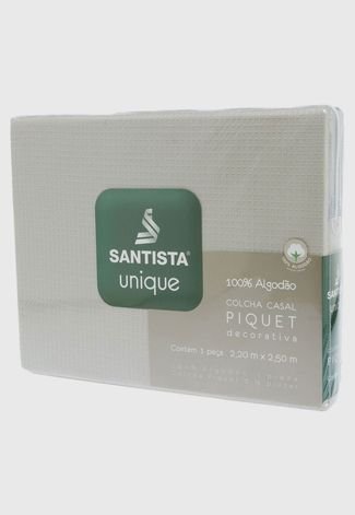 Colcha Queen Santista Unique Piquet Bege