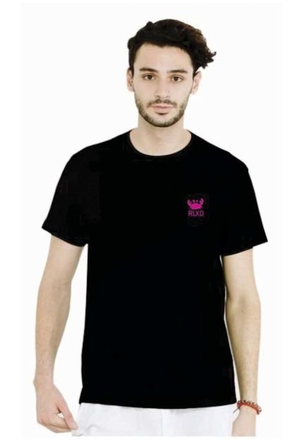 Camiseta Manga Curta Relaxado Caranguejo Pink Preto - Marca Relaxado