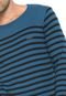 Suéter Colcci Tricô Listrado Azul - Marca Colcci