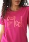 Camiseta Colcci Logo Rosa - Marca Colcci