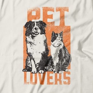 Camiseta Feminina Pet Lovers - Off White