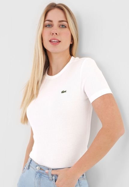 Camiseta Lacoste Canelada Branca - Marca Lacoste