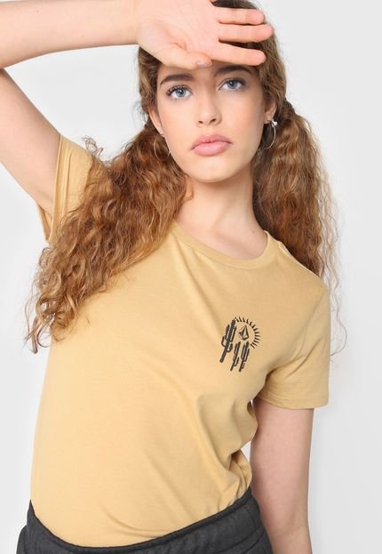Camiseta Volcom Lock It Up Amarela - Marca Volcom