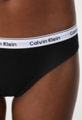 Kit 4pçs Calcinha Calvin Klein Underwear Tanga Logo Preta - Marca Calvin Klein Underwear