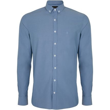 Camisa Slim Individual Lisa IN24 Azul Masculino - Marca Individual