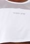 Camiseta Cropped Tricats Transparência Shine Branca - Marca Tricats