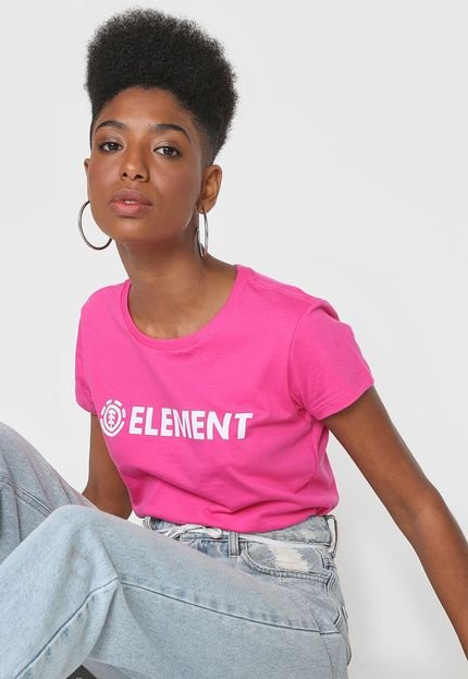 Camiseta Element Logo Rosa - Marca Element