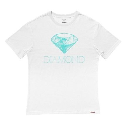 Camiseta Diamond Blue Print Oversize Masculina Branco - Marca Diamond
