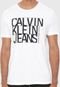 Camiseta Calvin Klein Jeans Fitted Logo Branca - Marca Calvin Klein Jeans