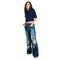 Calça Jeans Super Wide Leg Vicky Rasgos Reversa Azul - Marca Reversa