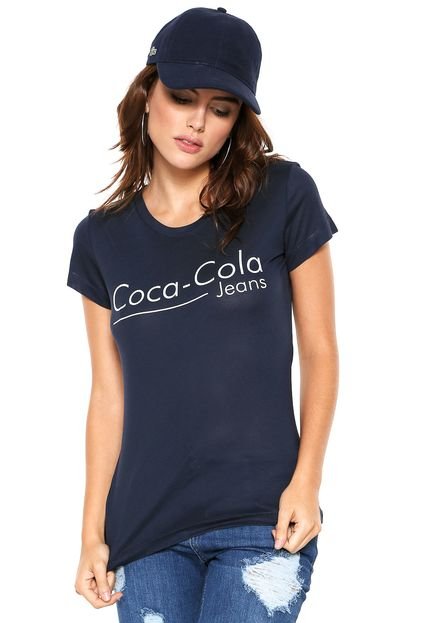 Camiseta Coca-Cola Jeans Estampada Azul-Marinho - Marca Coca-Cola Jeans