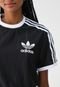 Camiseta adidas Originals Reta 3 STRIPES PNST Preta - Marca adidas Originals