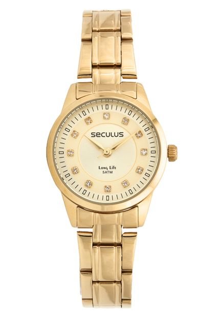 Relógio Seculus 28909LPSVDA1 Dourado/Prata - Marca Seculus