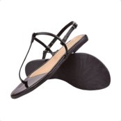 Sandalia preta Feminina Confortável Slim Fio Dental Preto - Marca VALICIA SHOES