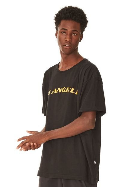 Camiseta NBA Plus Size Estampada Los Angeles Lakers Preta - Marca NBA