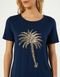 T-Shirt Bordado Palm - Azul Marinho - Marca Zinzane