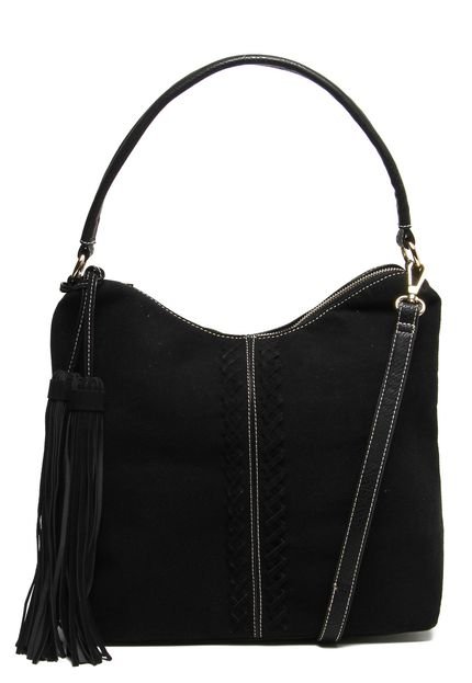 Bolsa Hobo WJ Maxi Tassel Preta - Marca WJ