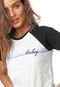 Camiseta Hurley Raglan Line Bars Branca/Preta - Marca Hurley