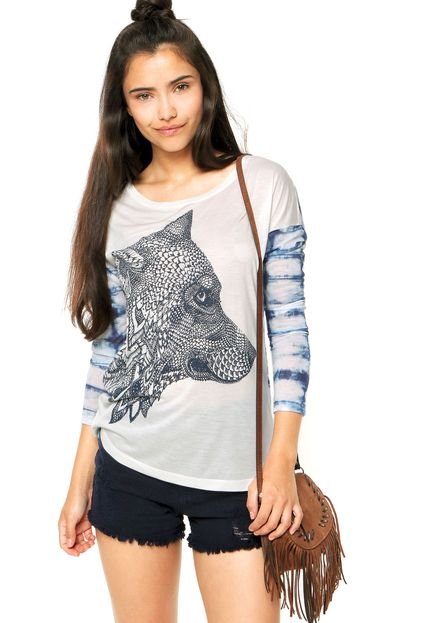 Blusa M.Officer Lobo Azul - Marca M. Officer