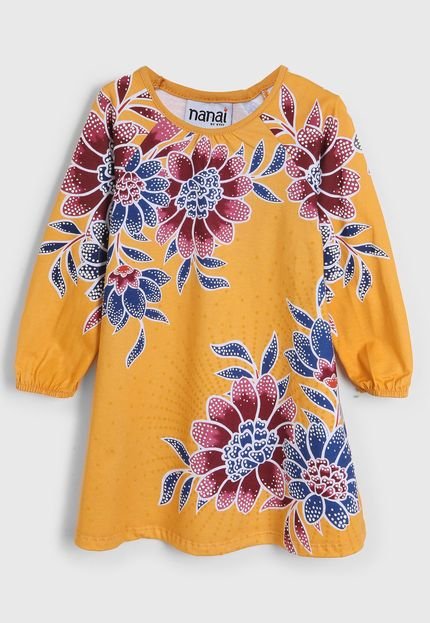 Vestido NANAI BY KYLY Infantil Floral Amarelo - Marca NANAI BY KYLY