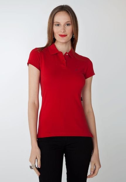 Camisa Polo Ellus Bordada Vermelha - Marca Ellus