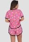Kit com 3 Pijamas Fadinha Tecido Refrescante Short Cós Alto Click Mais Bonita - Marca Click Mais Bonita