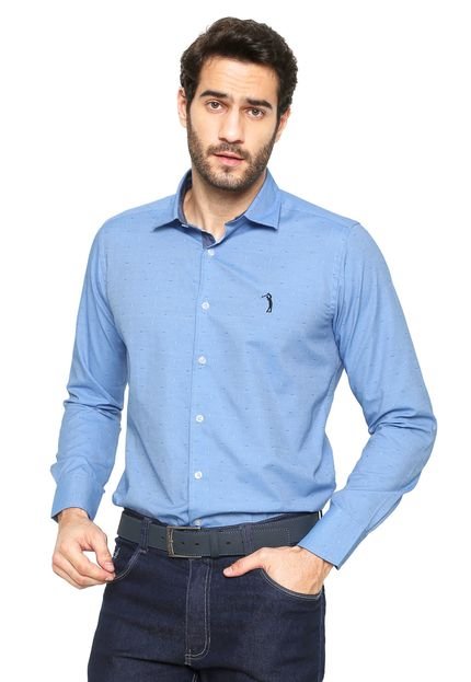 Camisa Aleatory Comfort Azul - Marca Aleatory