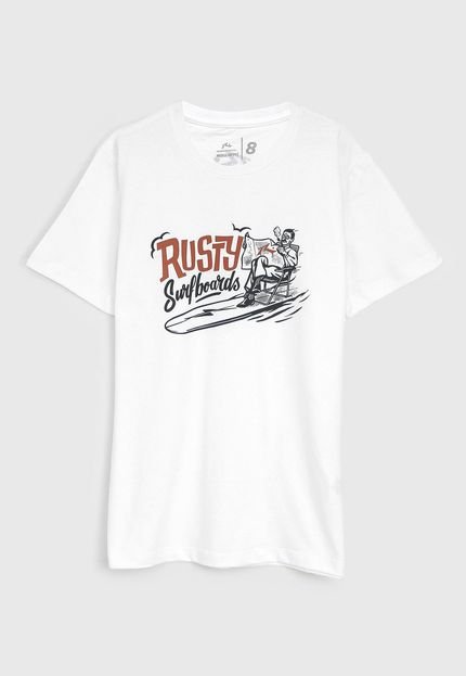 Camiseta Rusty Infantil Estampada Branca - Marca Rusty