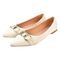 Sapatilha Feminina Donatella Shoes Bico Fino Confort Bridão Hexágono Casual Off White - Marca Donatella Shoes