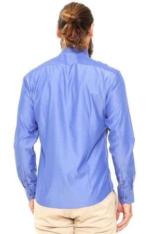 Camisa Vivacci Estampada Azul