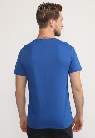 Camiseta Tommy Hilfiger Logo Azul - Compre Agora