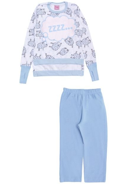 Pijama Daisy Days Longo Menina Estampa Azul - Marca Daisy Days