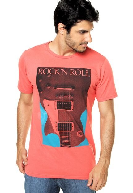 Camiseta FiveBlu Rock N' Roll Coral - Marca FiveBlu