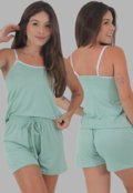 Kit 3 Pijamas Baby Doll Saint Tropez Suede Lisos - Marca Click Mais Bonita