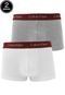 Kit 2pçs Cueca Calvin Klein Underwear Boxer Logo Branca/Cinza - Marca Calvin Klein Underwear