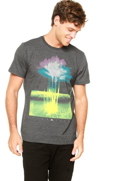 Camiseta Quiksilver Slim Fit X Ray Cinza Escuro - Marca Quiksilver