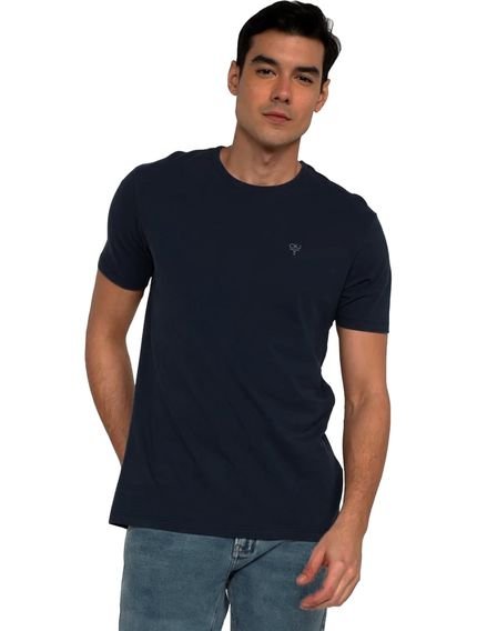 Camiseta Calvin Klein Jeans Masculina Light Omega Logo Azul Marinho - Marca Calvin Klein