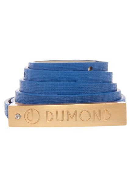 Cinto Dumond Fino Logo Soft Floral Azul - Marca Dumond