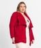 Casaco Feminino Plus Size Em Tweed Secret Glam Vermelho - Marca Secret Glam
