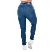 Calça Jeans Feminina Skinny Levanta Bumbum Azul Escuro Estonado Emporio Alex - Marca Emporio Alex