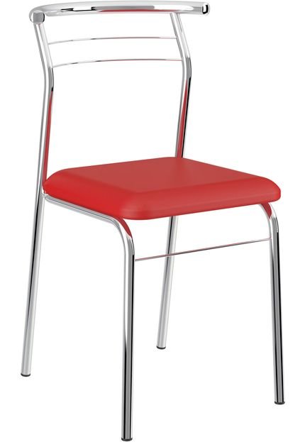 Kit 2 Cadeiras 1708 Napa Móveis Carraro Vermelho - Marca Móveis Carraro