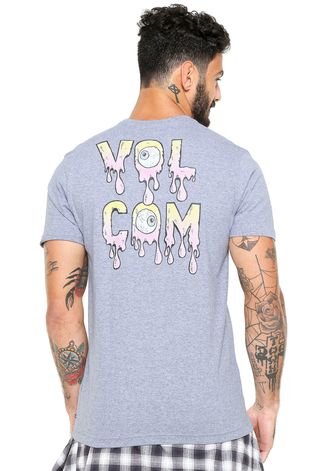Camiseta Volcom Slim Retinal Cinza